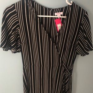 Striped wrap dress